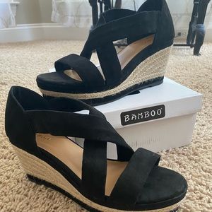 EUC BAMBOO platform wedges